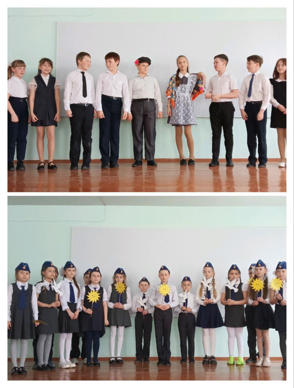 Среди учащихся 1-4 классов прошёл конкурс патриотической песни.